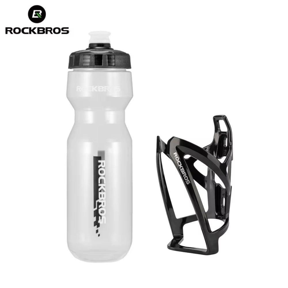 Cycling Water Bottle+Water Bottle Holder 2-Piece Set -750Ml Sports Water Bottle+Integrated Molded Water Bottle Holder